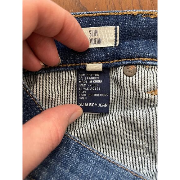 Madewell Distressed Womens Size 26 Jeans Slim Boyjean Stretch Medium Wash - Picture 6 of 12